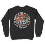 Miami Crewneck in Black - back view
