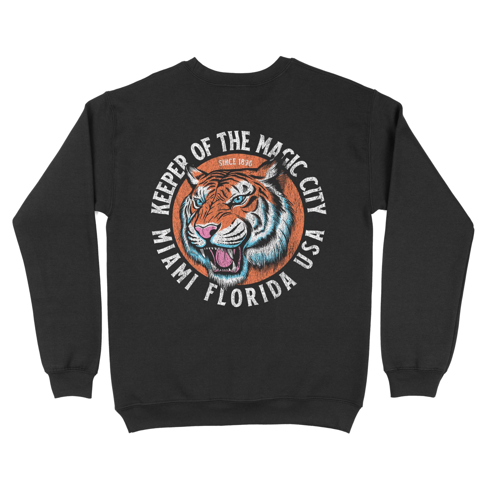 Miami Crewneck in Black - back view