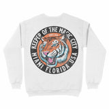 Miami Tiger Dude Crewneck White back