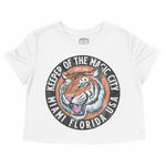 Miami Tiger Dude Cropped Tee White front