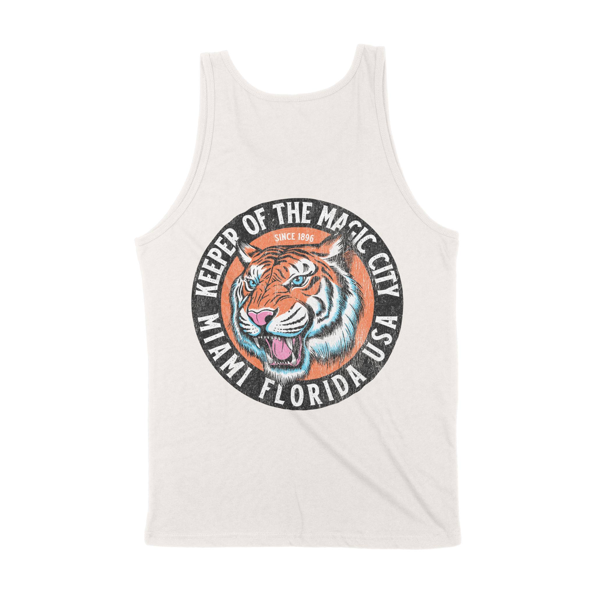 Miami Tiger Dude Tank Top in Vintage - back view