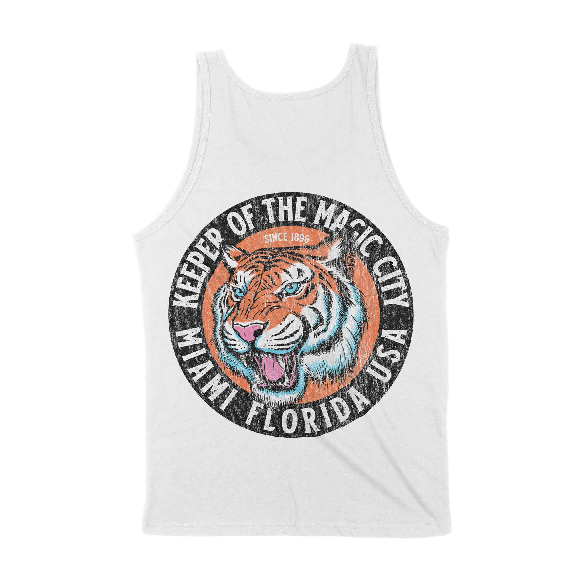 Miami Tiger Dude Tank Top White back