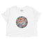 New York Cropped Tee in White - front view