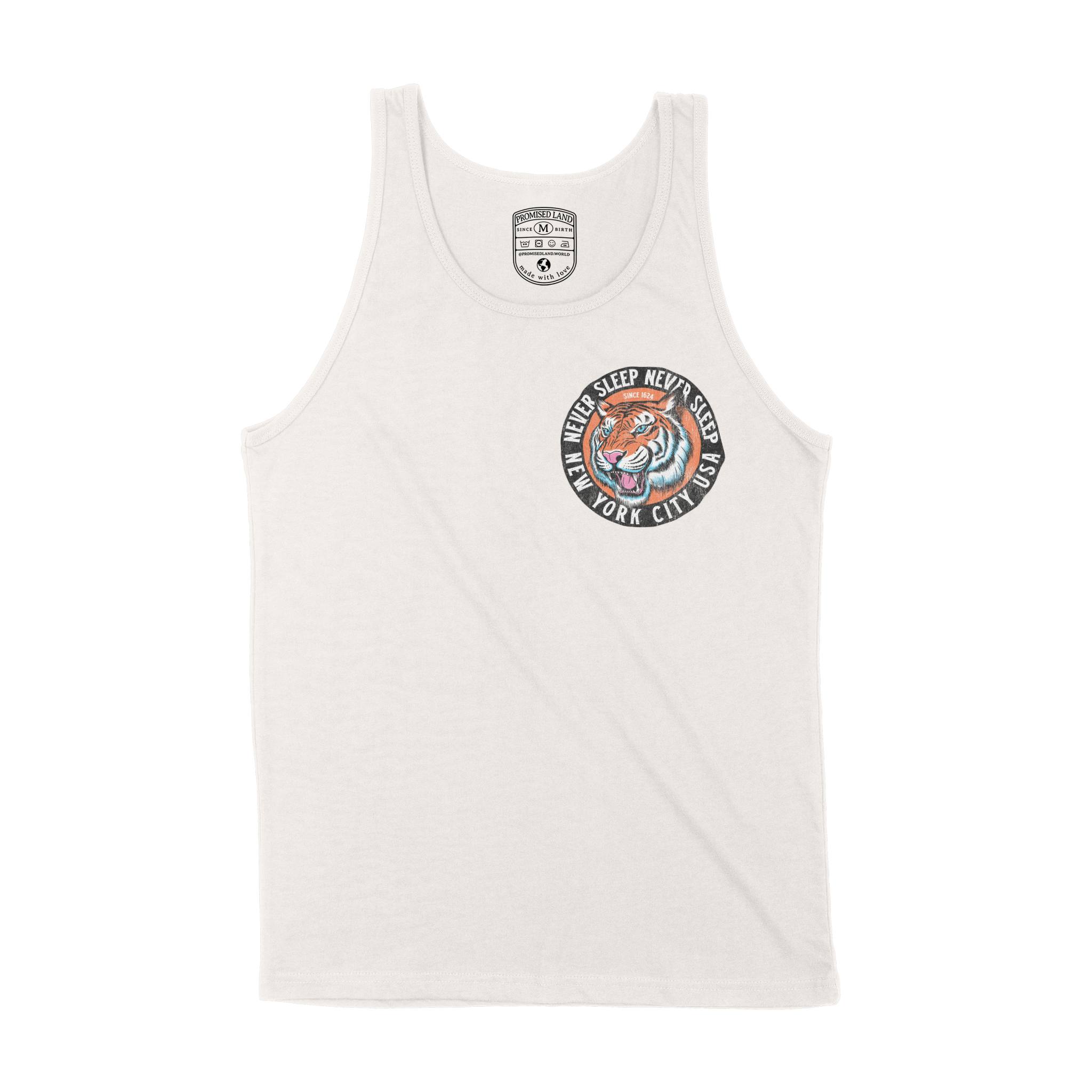 New York Tiger Dude Tank Top in Vintage - front view
