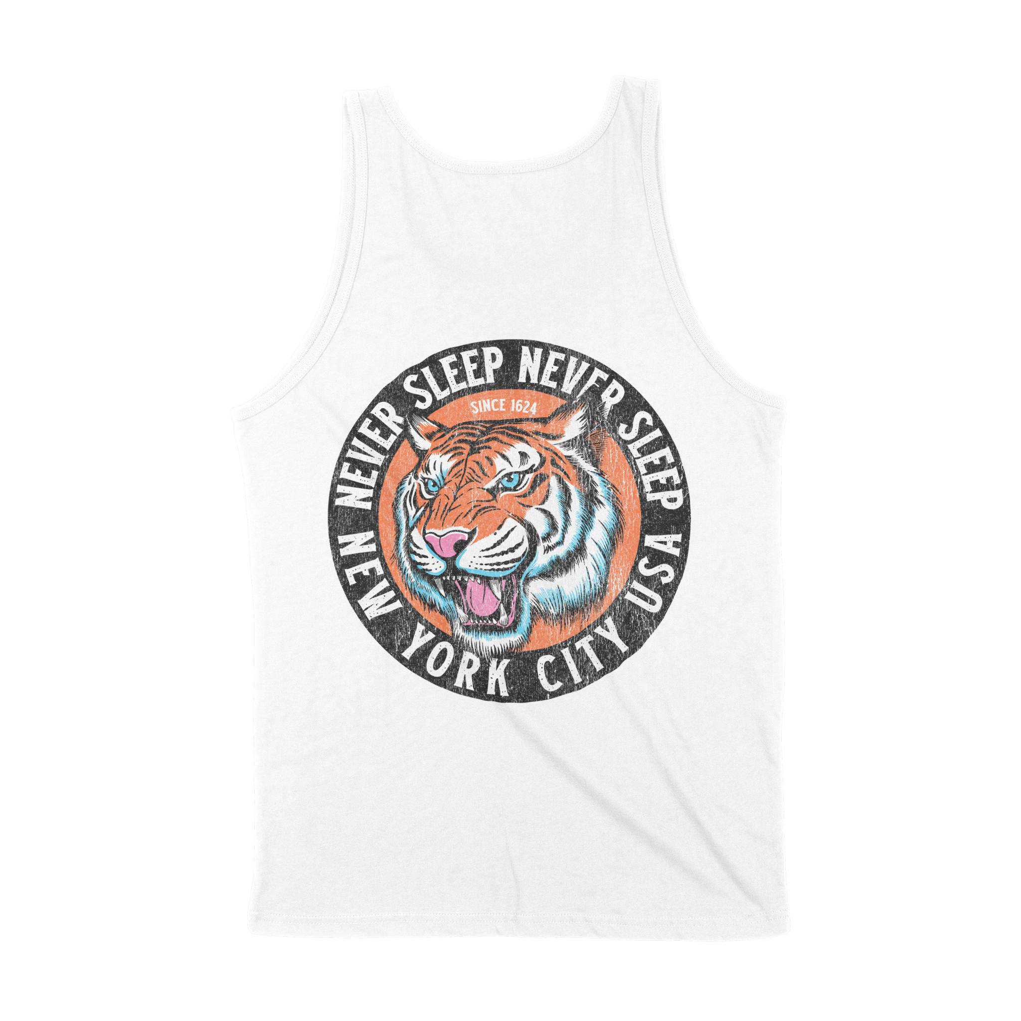 New York Tank Top in White - back view