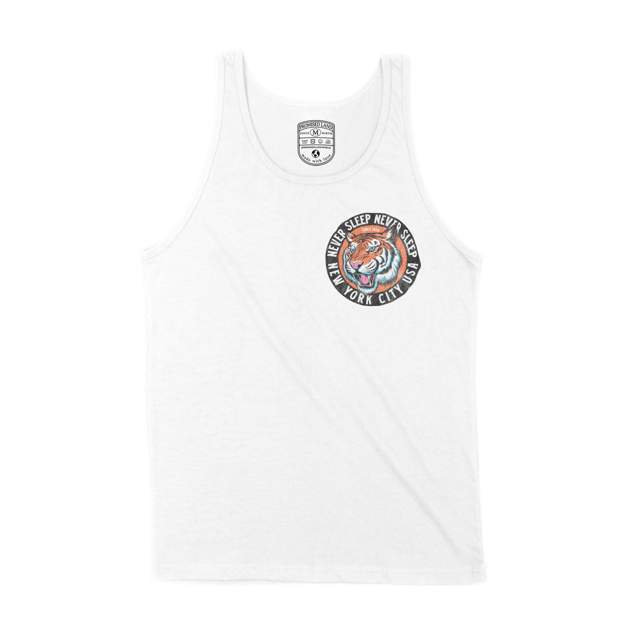 New York Tank Top in White - front view
