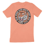 New York Tiger Dude T-Shirt Sunset back
