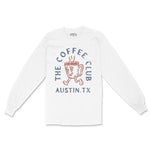 Austin Coffee Kid Longsleeve in White - front view
