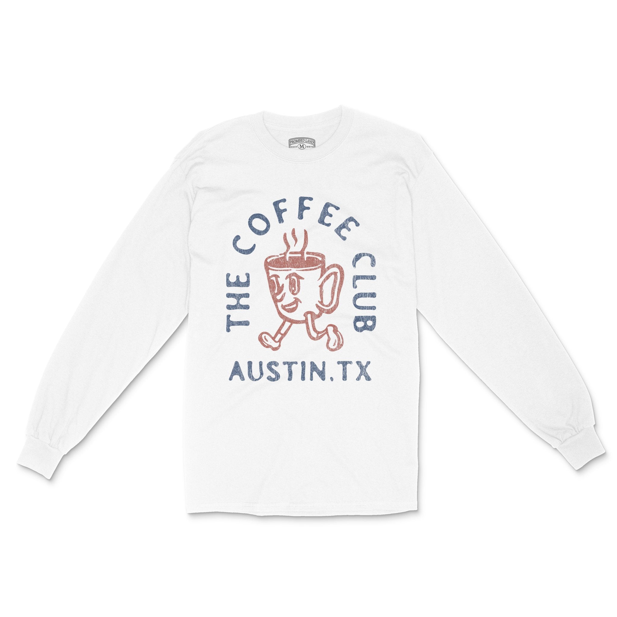 Austin Coffee Kid Longsleeve in White - front view
