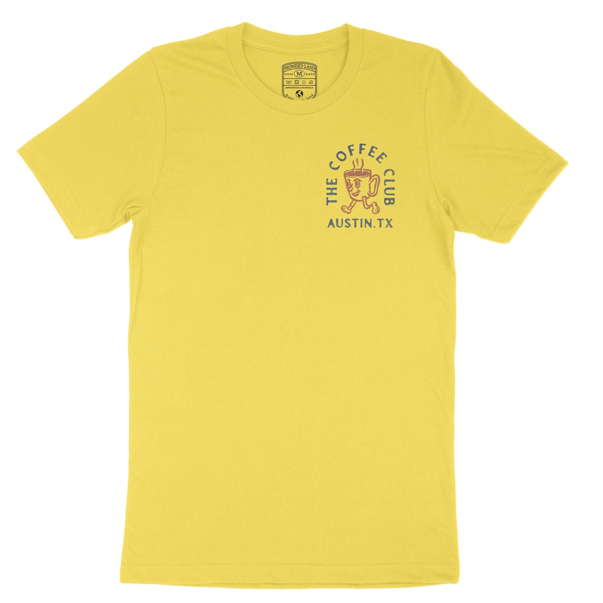 Austin Coffee Kid T-Shirt Yellow front