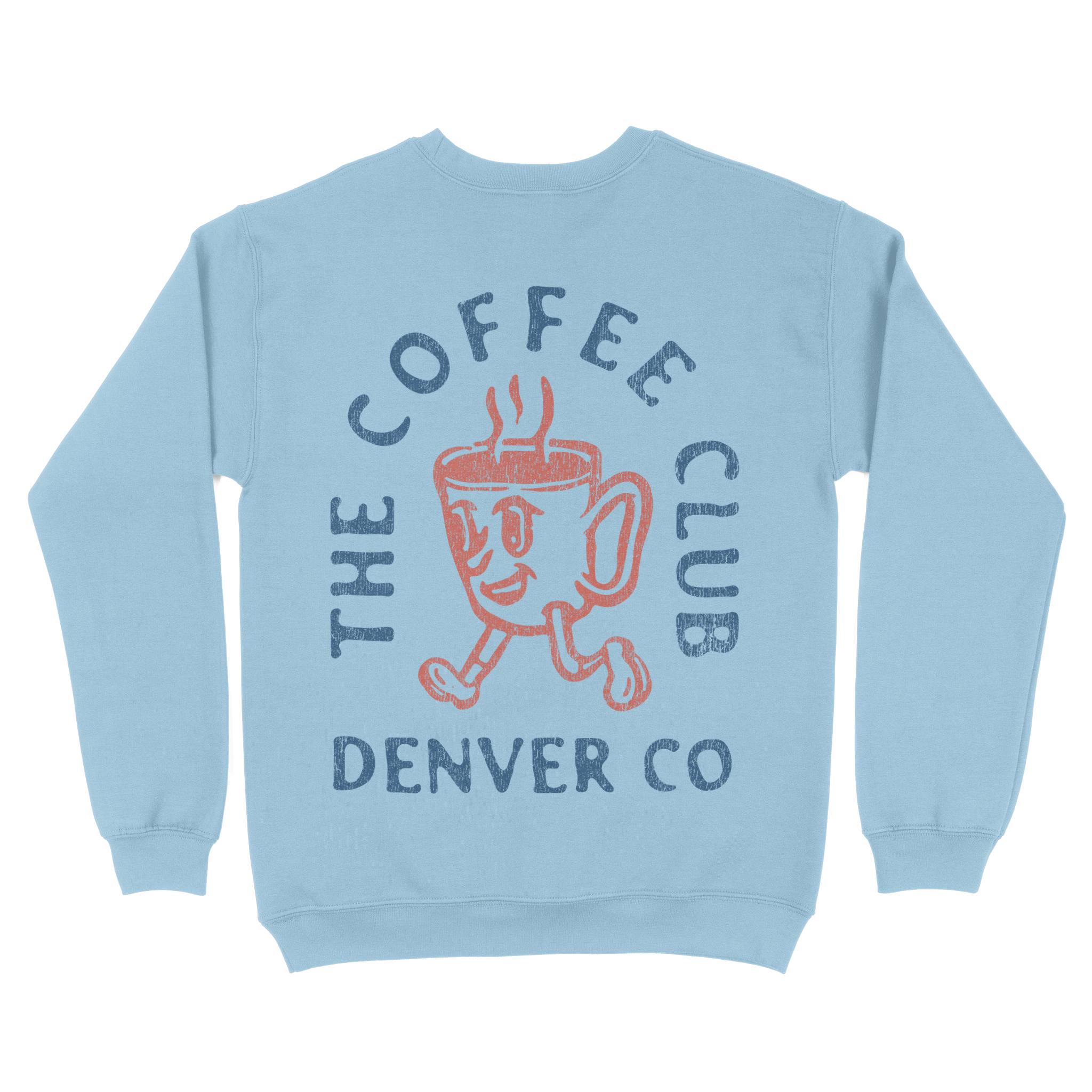 Denver Crewneck in Light Blue - back view