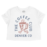 Denver Coffee Kid Cropped Tee White front