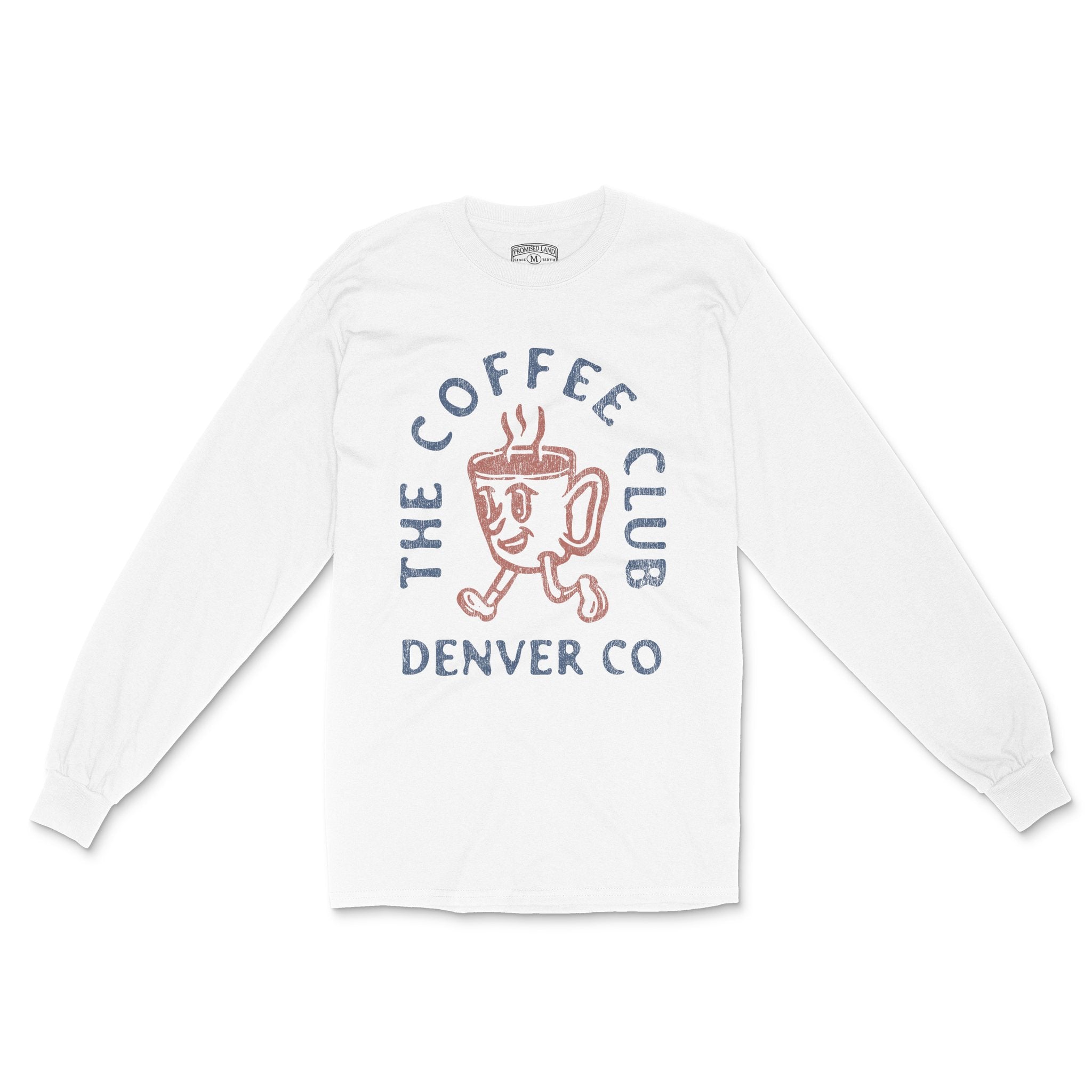 Denver Coffee Kid Longsleeve in White - front view