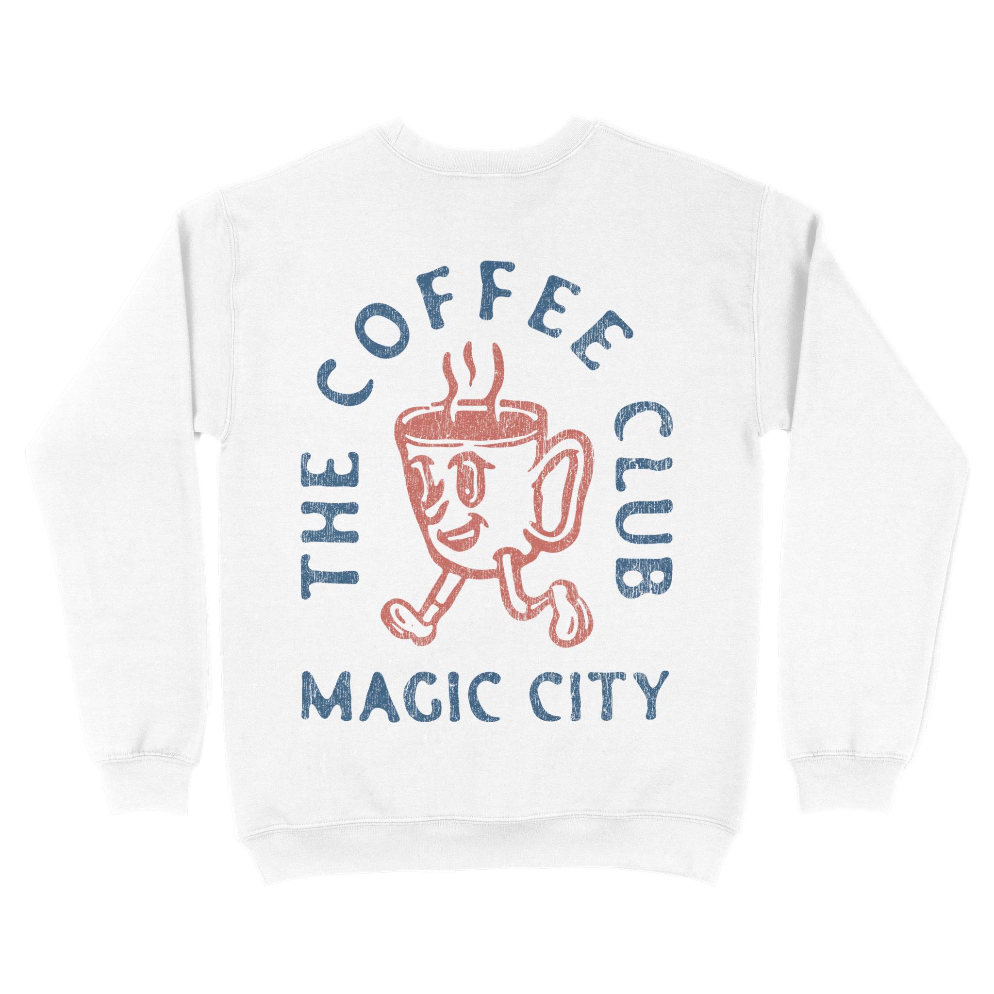 Miami Crewneck in White - back view
