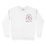 Miami Crewneck in White - front view
