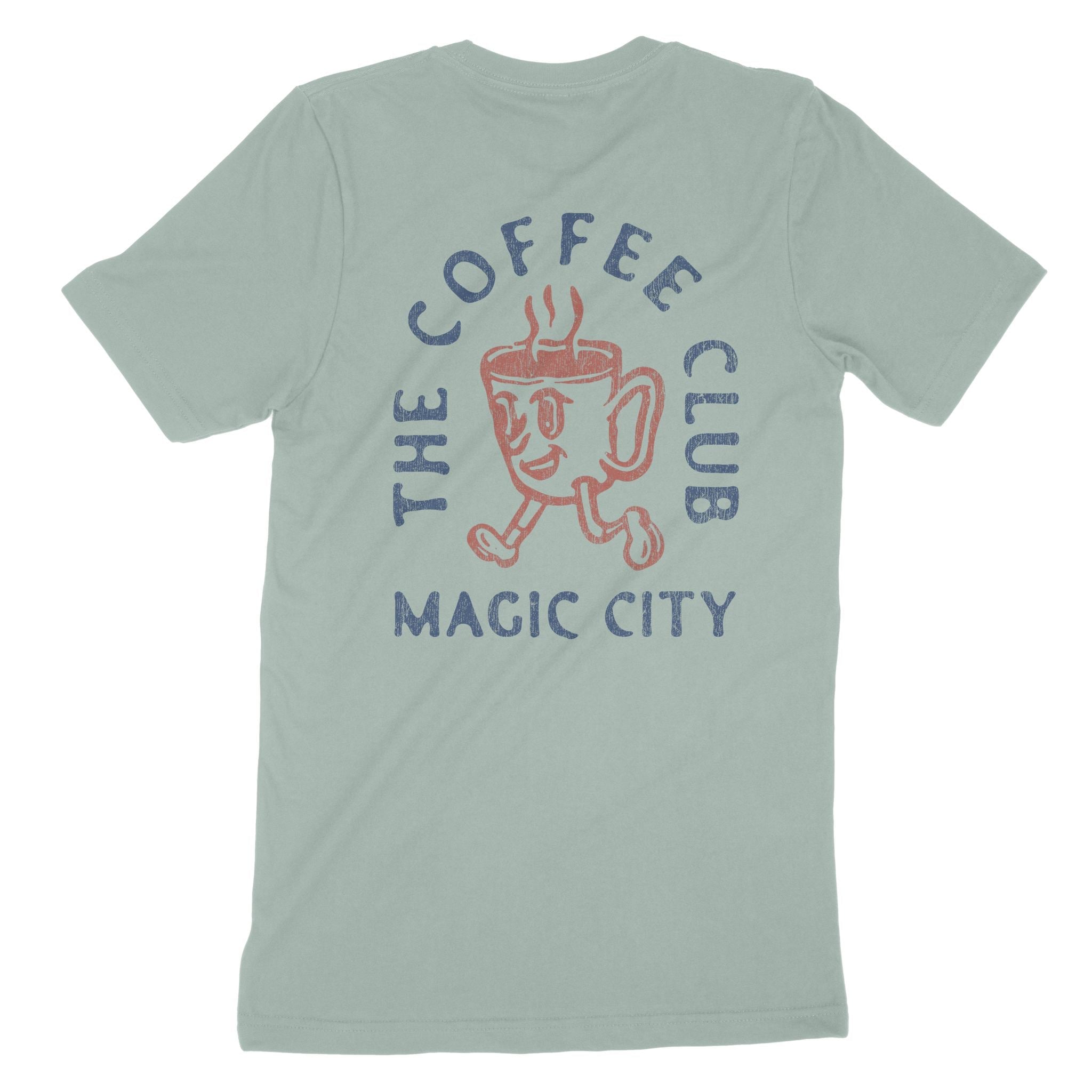 Miami Coffee Kid T-Shirt Dusty Blue back