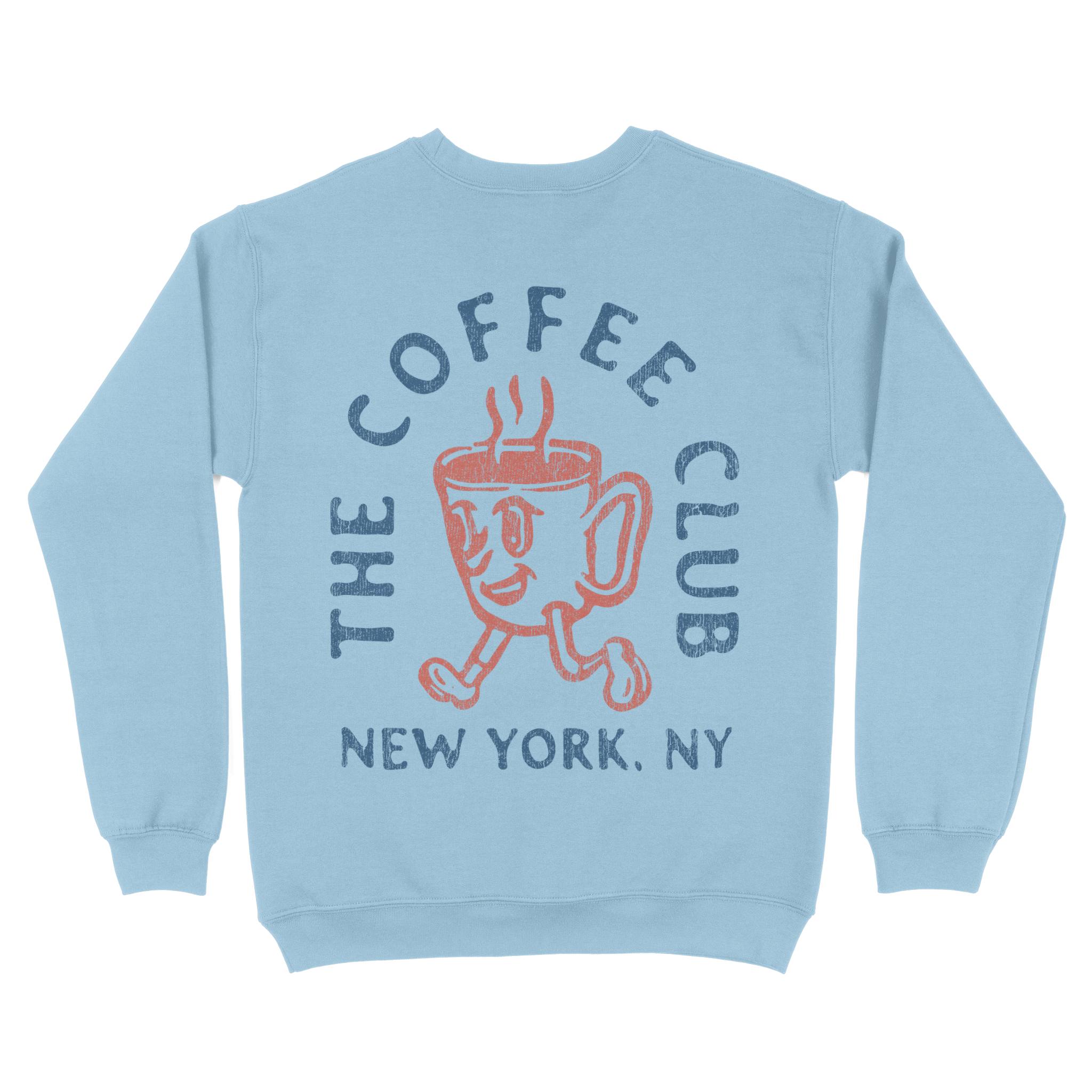 New York Crewneck in Light Blue - back view