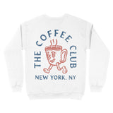 New York Crewneck in White - back view