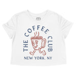 New York Coffee Kid Cropped Tee White front