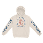 New York Hoodie in Natural - front-sleeves view