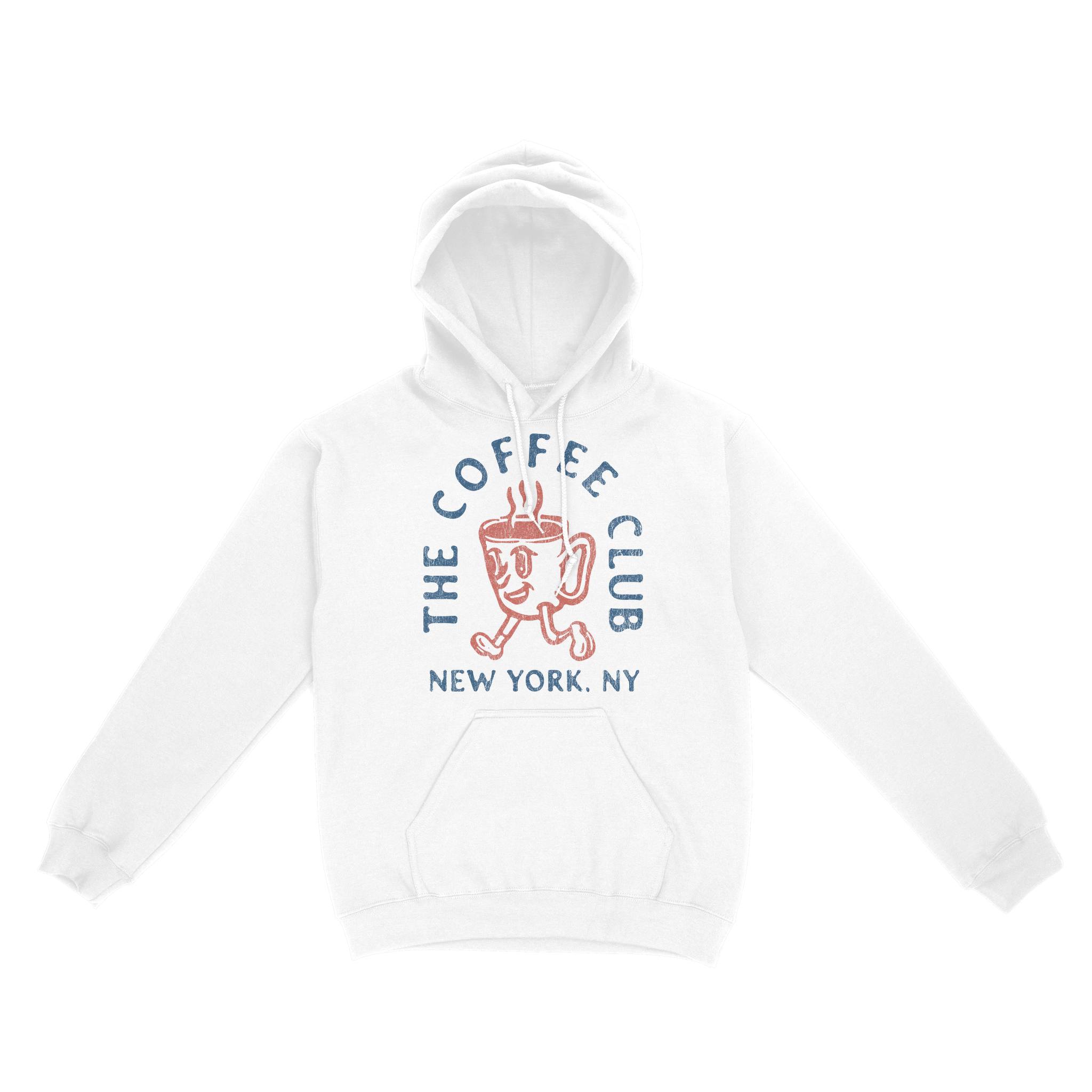 New York Hoodie in White - front view