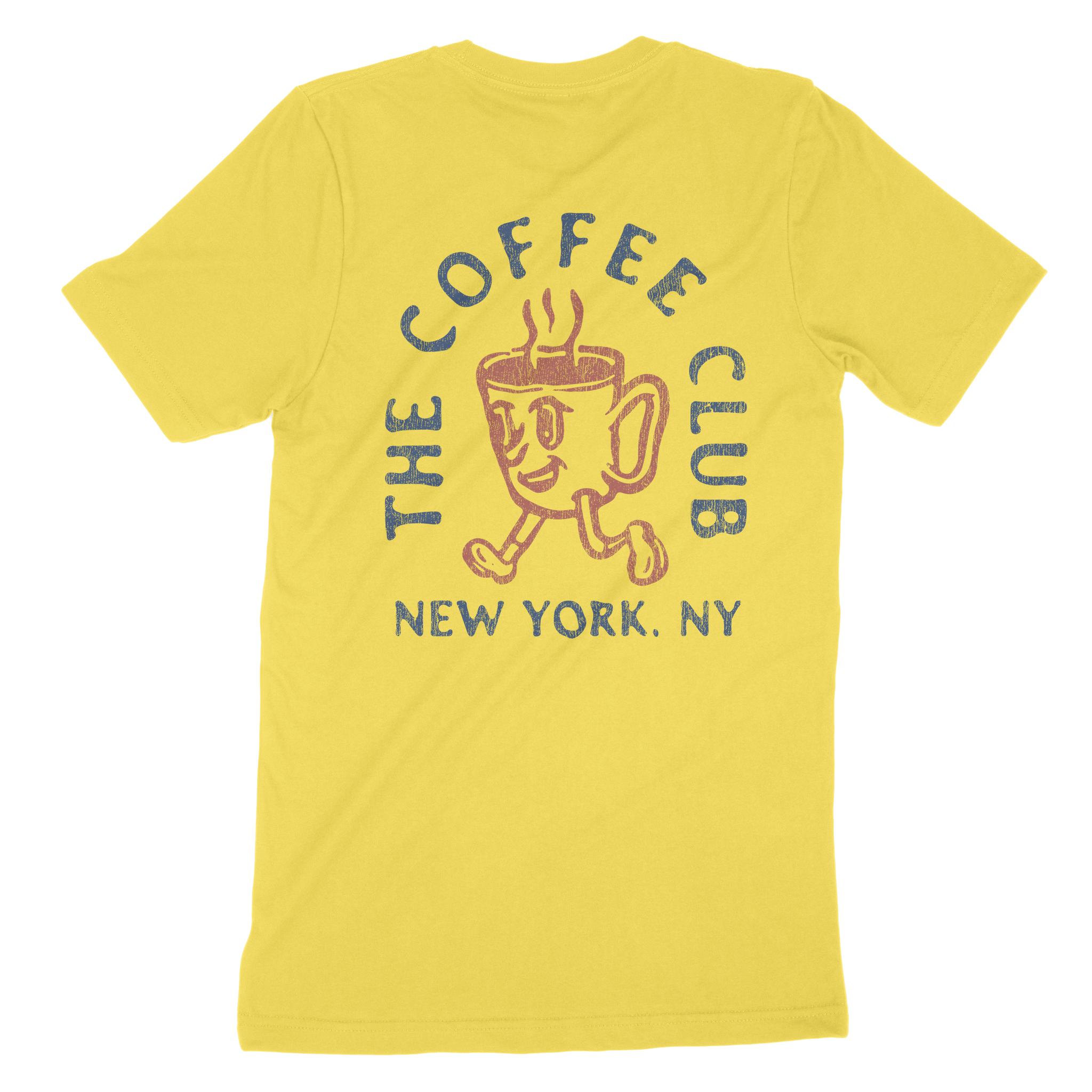 New York Coffee Kid T-Shirt Yellow back