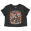 Asbury Park Rockabilly Cropped Tee in Black - front view