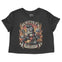 Austin Rockabilly Cropped Tee in Black - front view