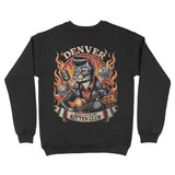 Denver Crewneck in Black - back view