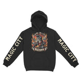 Miami Hoodie in Black - front-sleeves view