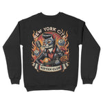 New York Crewneck in Black - back view
