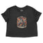 New York Cropped Tee in Black - front view