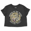 Austin White Tiger Dude Cropped Tee in Black - front view