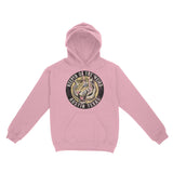 Austin White Tiger Dude Hoodie Light Pink front