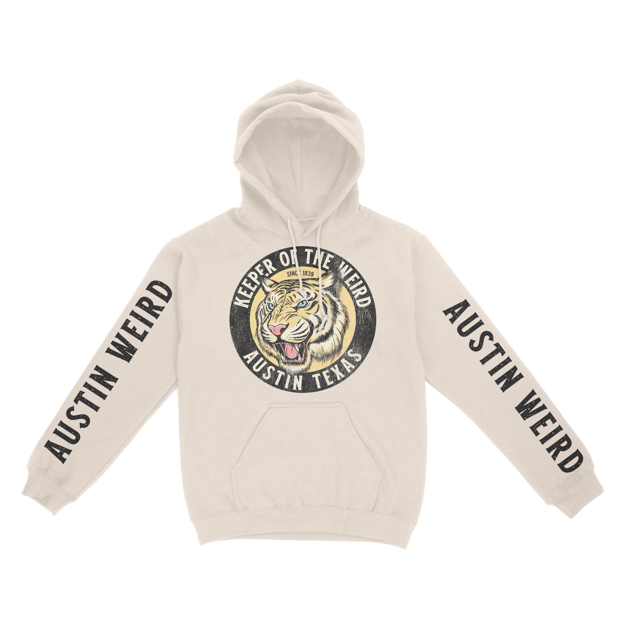 Austin Hoodie in Natural - front-sleeves view