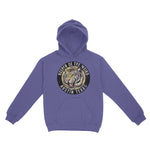 Austin White Tiger Dude Hoodie Violet front