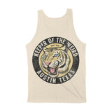 Austin White Tiger Dude Tank Top Natural back