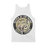 Austin White Tiger Dude Tank Top White back