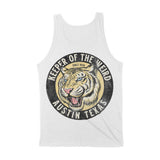 Austin White Tiger Dude Tank Top White back