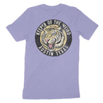 Austin White Tiger Dude T-Shirt Dark Lavender back