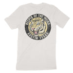 Austin White Tiger Dude T-Shirt Vintage White back