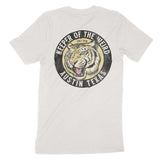 Austin White Tiger Dude T-Shirt Vintage White back