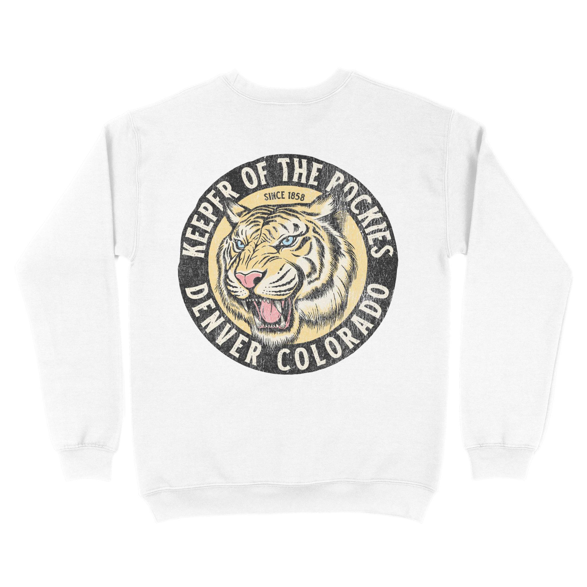 Denver Crewneck in White - back view