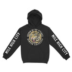 Denver Hoodie in Black - front-sleeves view