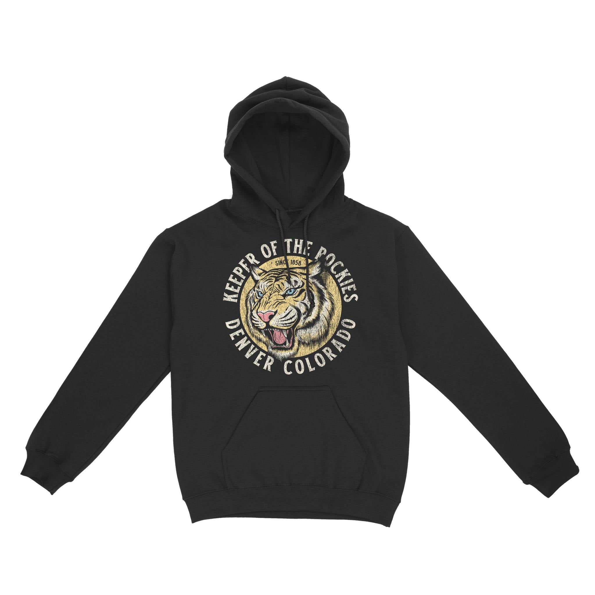 Denver Hoodie in Black - front view