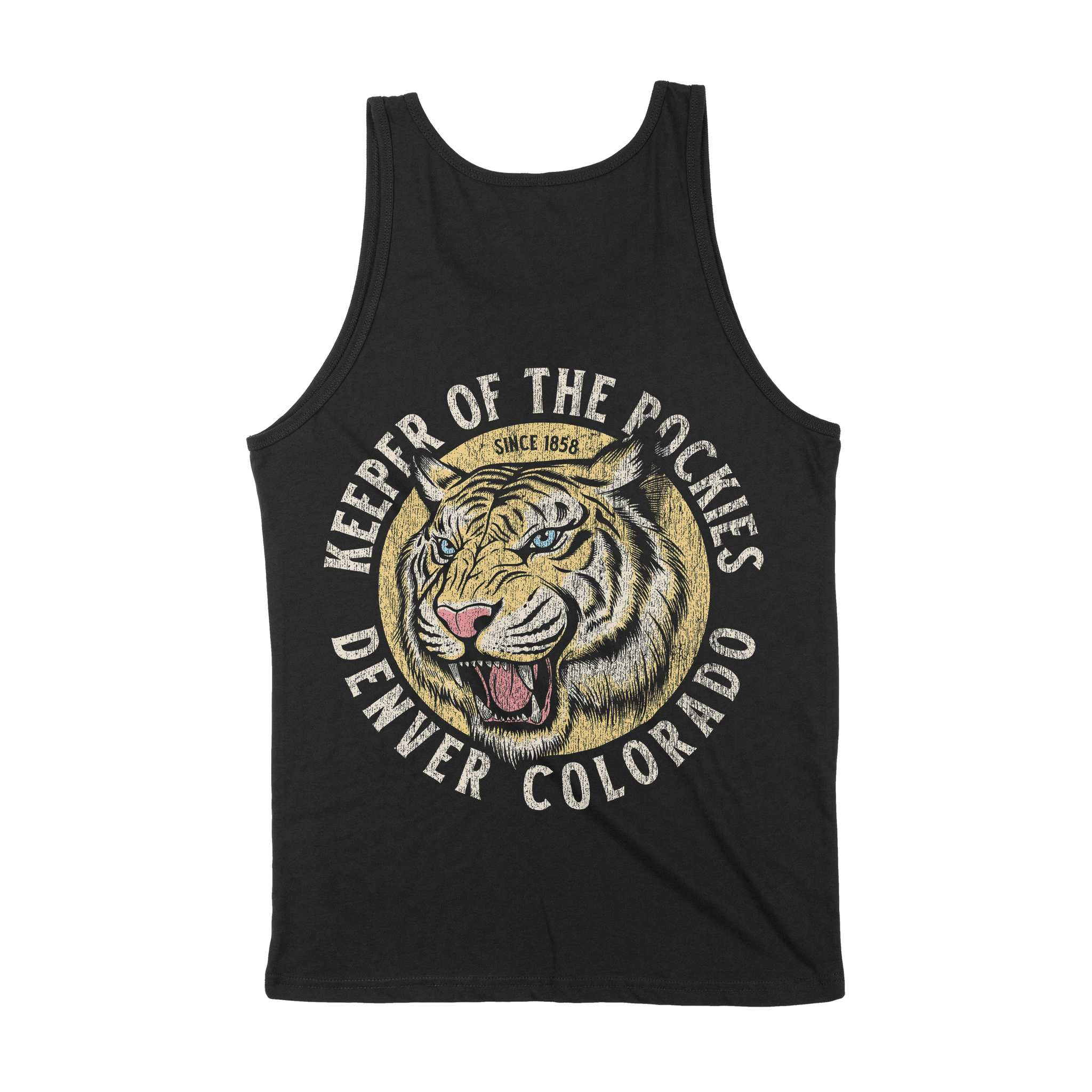 Denver White Tiger Dude Tank Top Black back
