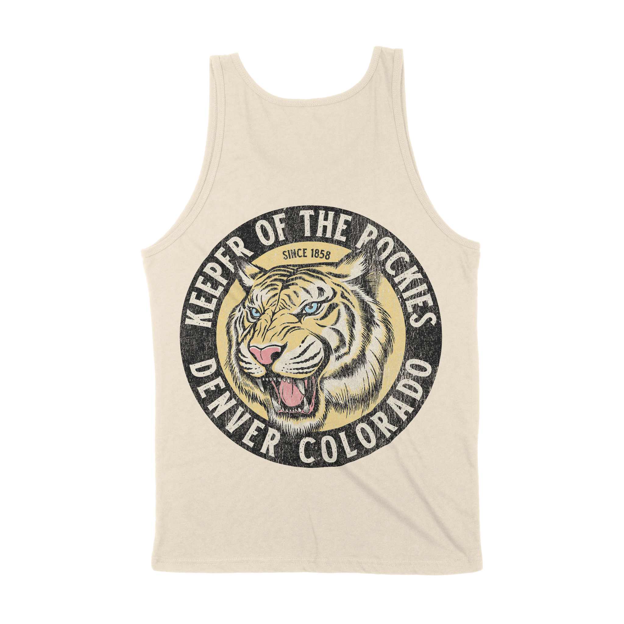 Denver White Tiger Dude Tank Top Natural back