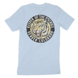 Denver White Tiger Dude T-Shirt Baby Blue back