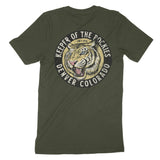 Denver White Tiger Dude T-Shirt Military Green back