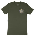 Denver White Tiger Dude T-Shirt Military Green front